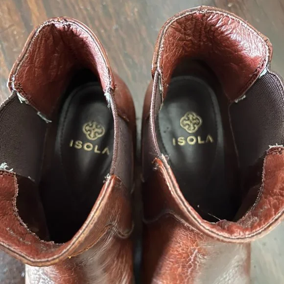 Last Chance! Isola Mora Whiskey Canneto Brown Boots with Original Box - Size 6 - Picture 8 of 10